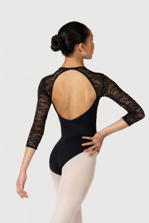 Body Bloch Kate 3/4 Sleeve Pizzo Donna Nere | FITHY60435