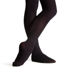 Collant Bloch Fiesta Feathersoft Footed Bambino Nere | BITSD92434