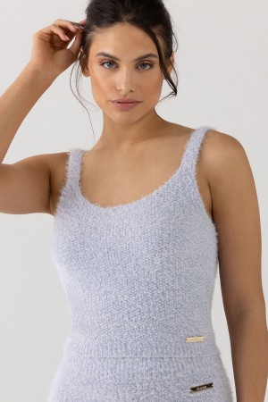 Maglieria Bloch Popcorn Stitch Camisole Donna Sky | LITSX61114