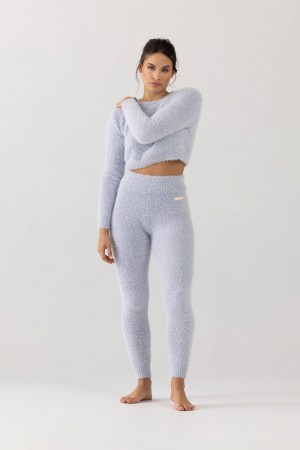 Maglieria Bloch Popcorn Stitch Tight Donna Sky | LITTR94965