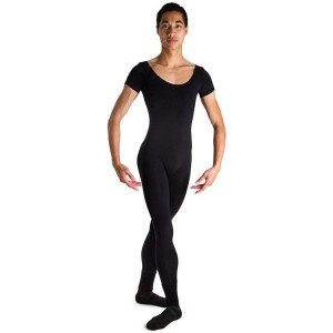 Unitard Bloch Matt Scoop Neck Cap Sleeve Uomo Nere | LITSX12222